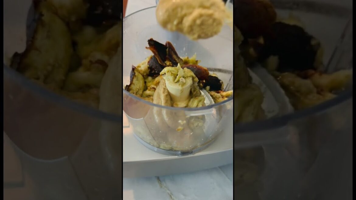 Creamy Tahini Baba Ganoush Recipe! #easyappetizer #babaganoush #eggplantrecipe #veganrecipe #recipe