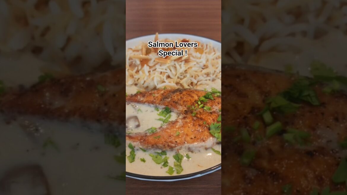 Salmon in Mushroom Sauce | Best Lebanese Rice Combo,Mushroom Sauce Recipe #shorts #food Salmon in Mushroom Sauce | Best Lebanese Rice Combo,Mushroom Sauce Recipe #shorts #food
