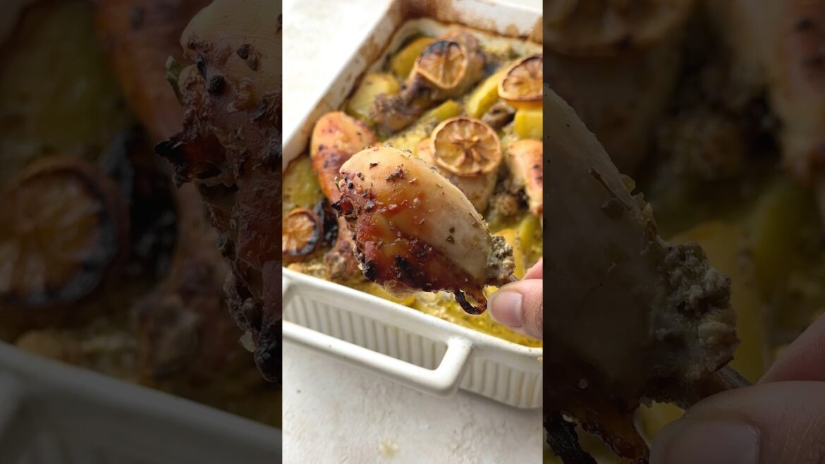 The Best Greek Lemon Chicken and Potatoes. One Pan Chicken & Potatoes