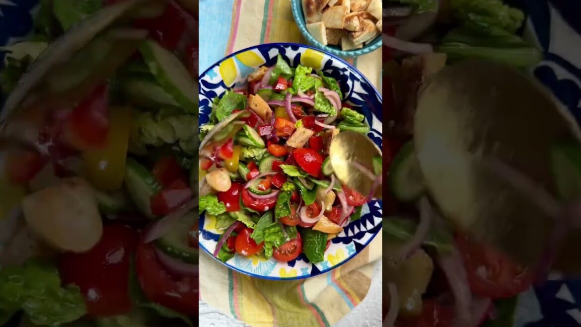 Fattoush Salad | SkinnyMediterranean
