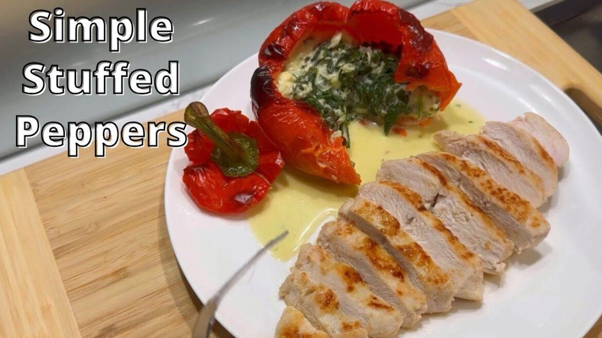 Healthy Mediterranean Stuffed Peppers (Low-Carb Busy Girl Dinner! Healthy Mediterranean Stuffed Peppers (Low-Carb Busy Girl Dinner!