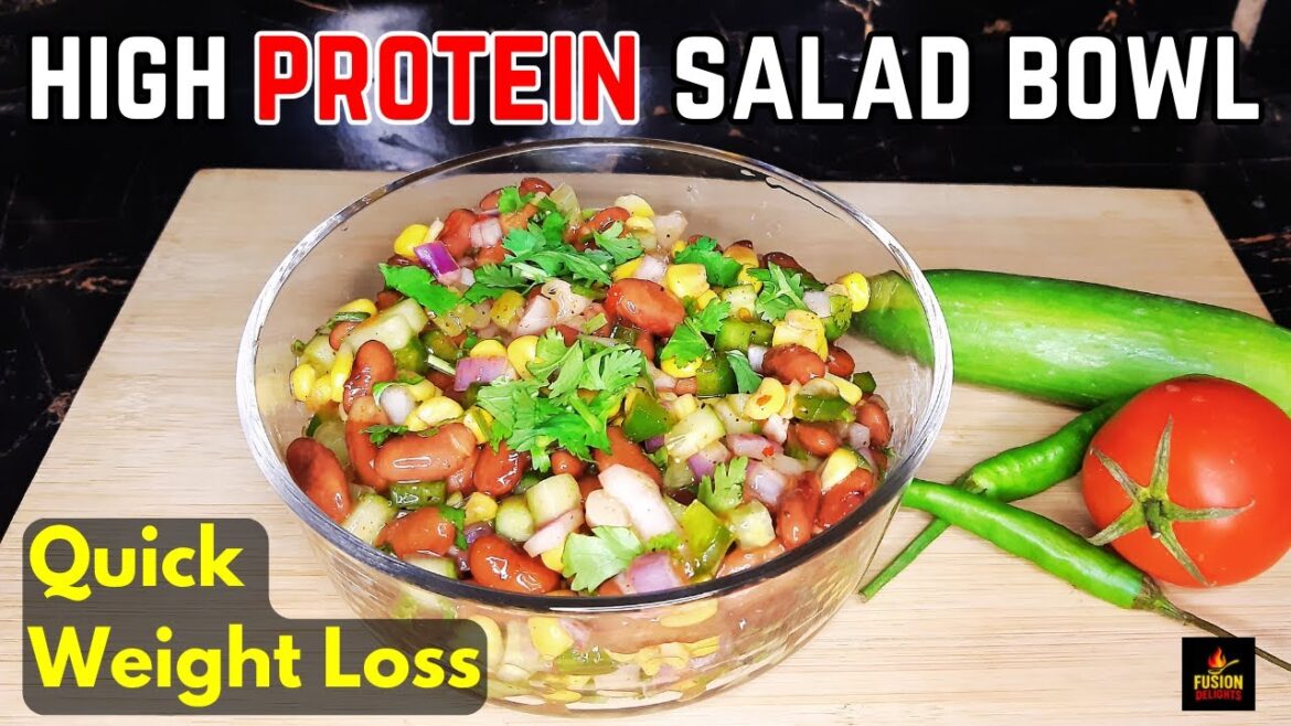 Red Beans Protein Salad | Weight Loss Salad By Fusion Delights | Protein Salad | Healthy Lunch Ideas