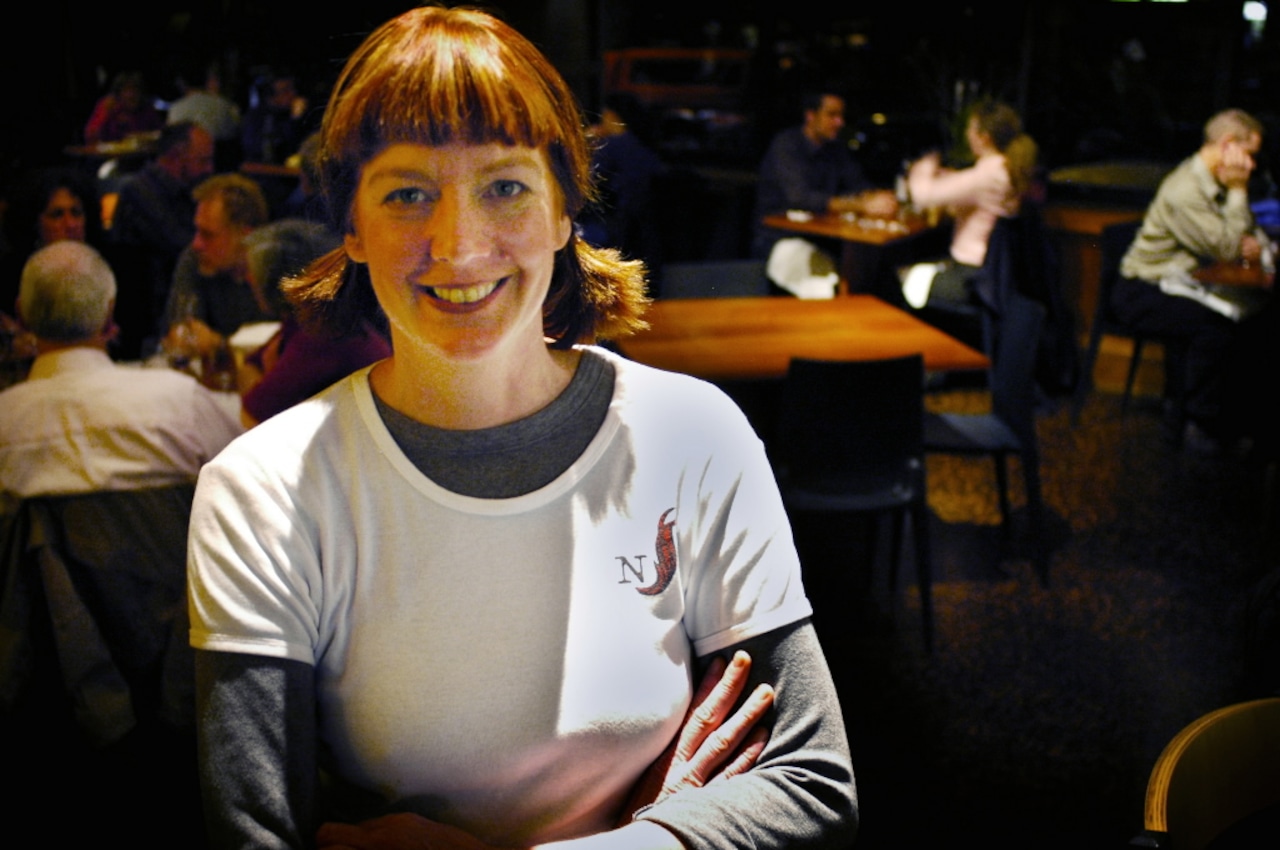 Cathy Whims at her just-opened Nostrana in 2005.