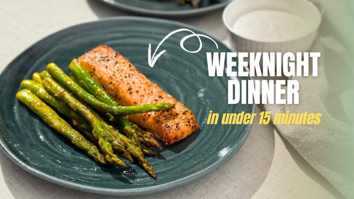 Healthy Dinner in 15 Minutes | Salmon & Asparagus Healthy Dinner in 15 Minutes | Salmon & Asparagus