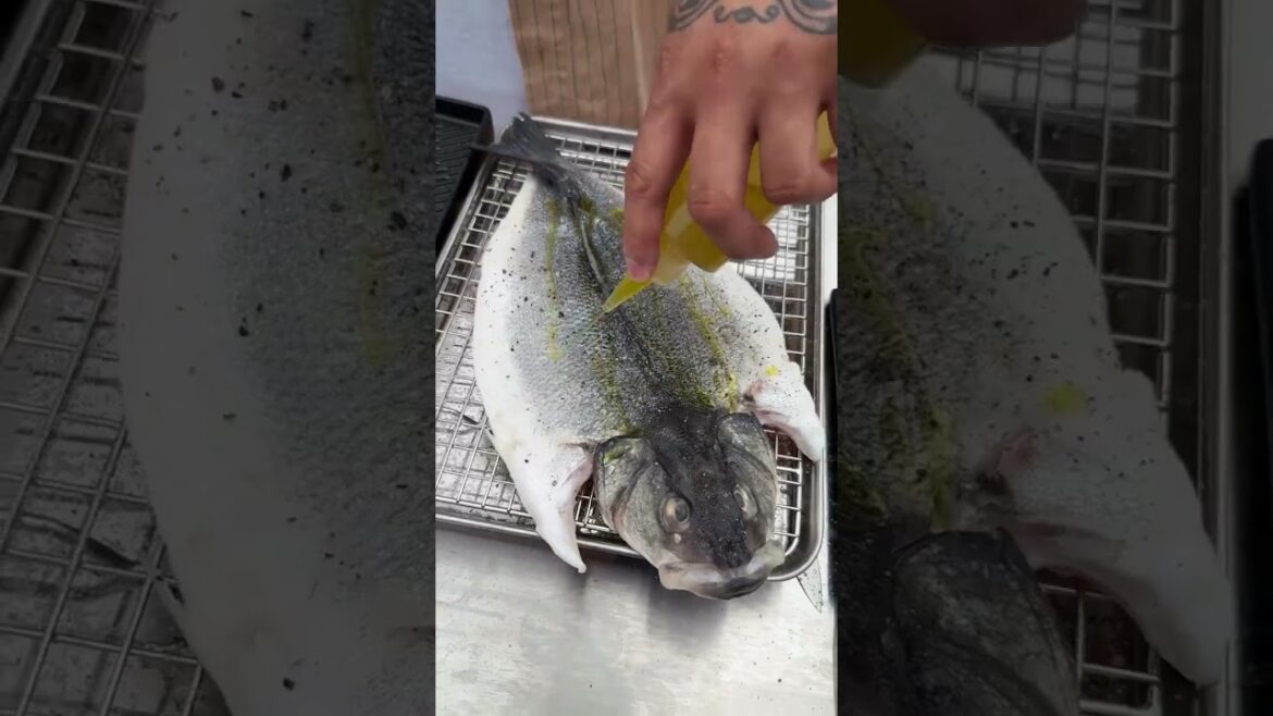 Char broiled branzino with sungolds and s 2 Pro, great for anything from pizzas to a whole fish! #ad