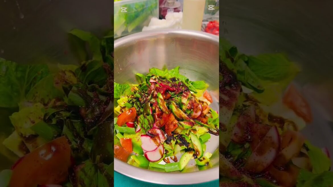 Fattoush salad#shortvideo #foryou #made by chef imrankarim #salad