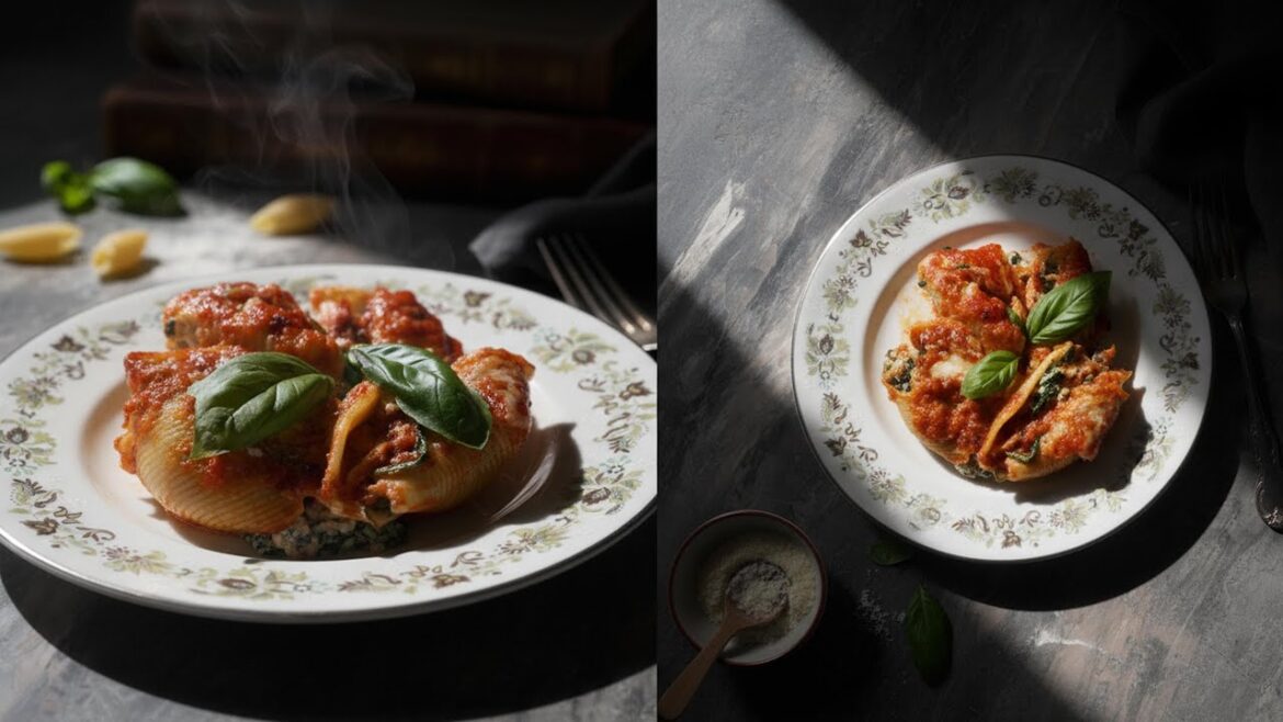 Stuffed Pasta Shells with Ricotta, Spinach & Mushrooms | Easy Comfort Food