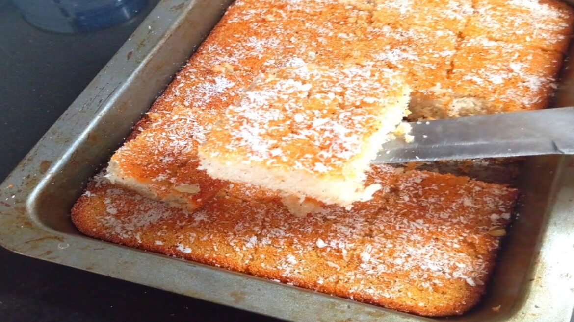 Semolina Cake | Basbousa Cake | How To Make Basbousa With Coconut|Annie Ka Kitchen