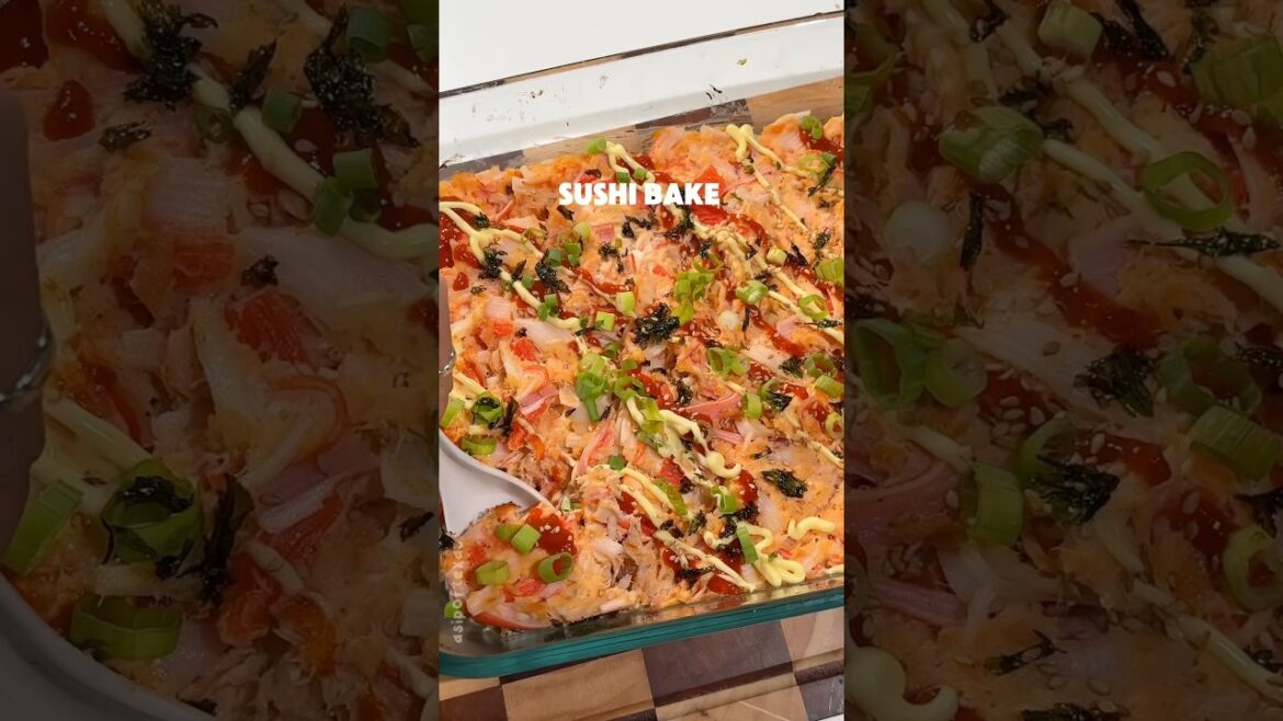 Easy sushi bake! | salmon and imitation crab Easy sushi bake! | salmon and imitation crab