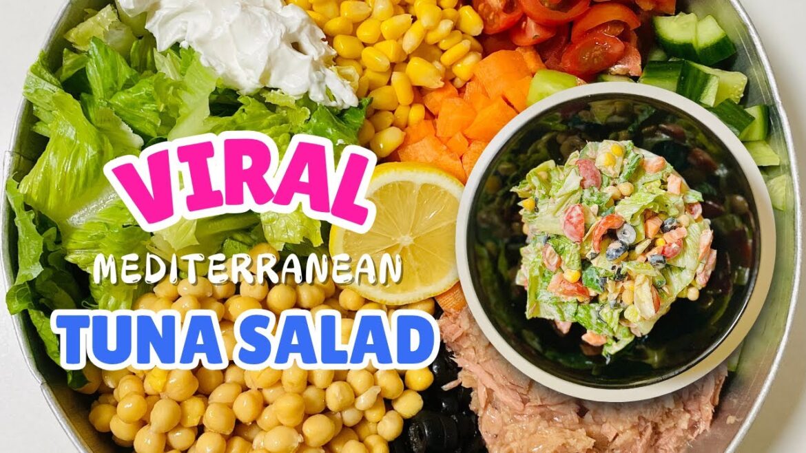 How To Make Viral Mediterranean Tuna Salad | Easy & Healthy Salad Recipe (Trending on Tiktok)