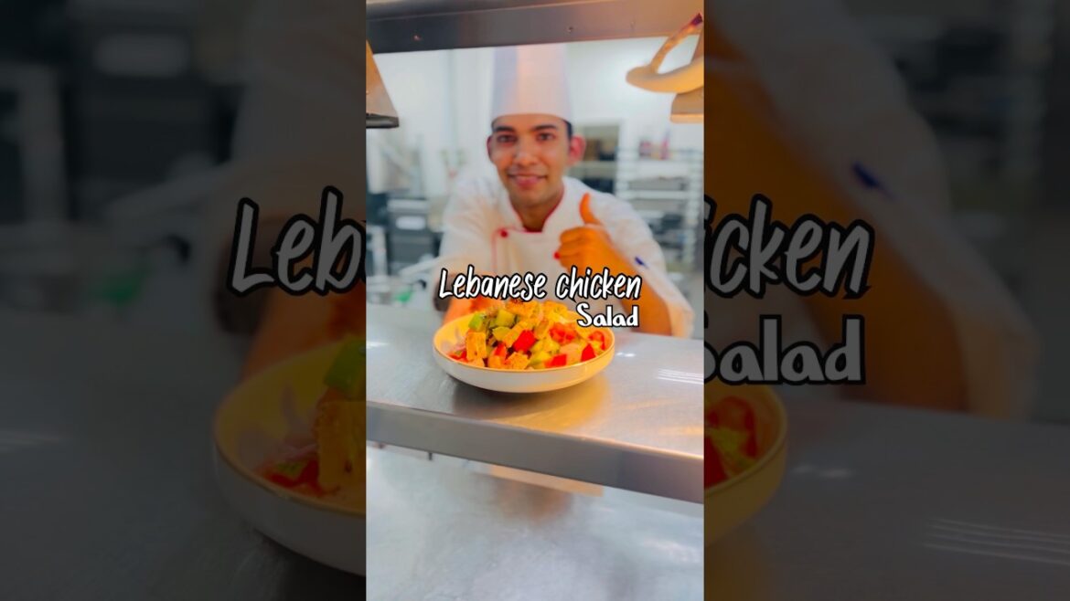 Lebanese chicken salad.#salad #saladrecipe #lebanese #food #youtubeshorts #chef #recipe #shorts