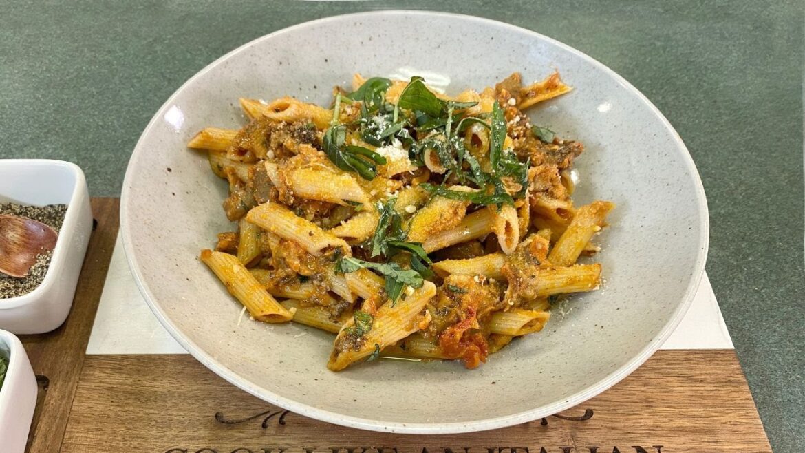 Sicilian Pasta Alla Norma and Chicken Scarpariello