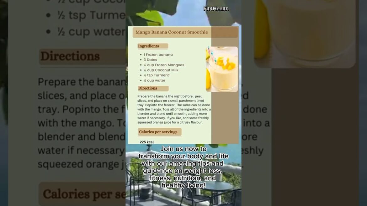 Mango Banana and Coconut Milk Smoothie | Coconut milk banana smoothie recipe #Shorts Mango Banana and Coconut Milk Smoothie | Coconut milk banana smoothie recipe #Shorts