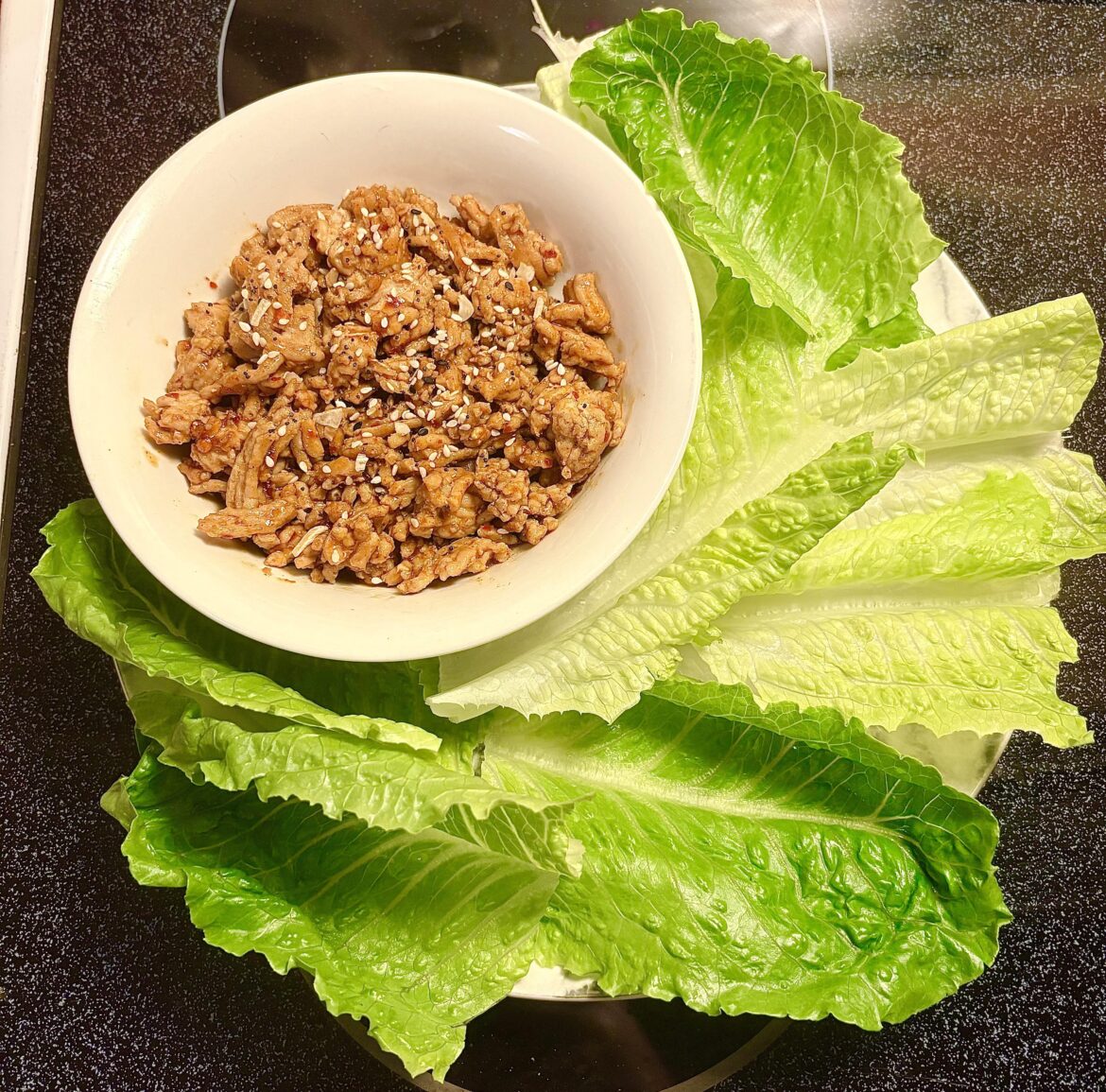 General Tso (Deconstructed) Lettuce Wraps ~ 275 cals