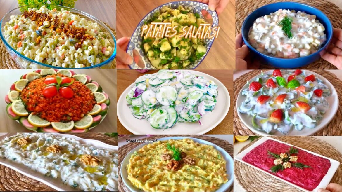 10 ÇEŞİT SALATA VE MEZE TARİFİ / BİRBİRİNDEN LEZZETLİ ALTIN GÜNÜ VE BEŞ ÇAYI TARİFLERİ 10 ÇEŞİT SALATA VE MEZE TARİFİ / BİRBİRİNDEN LEZZETLİ ALTIN GÜNÜ VE BEŞ ÇAYI TARİFLERİ