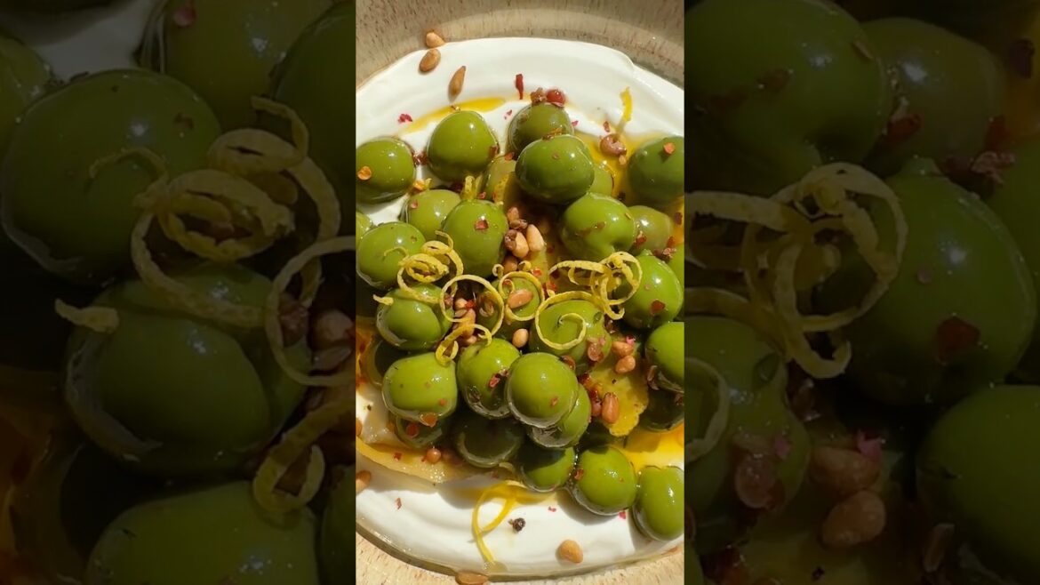 Warm marinated olives! #shorts #cookingvideo #cooking