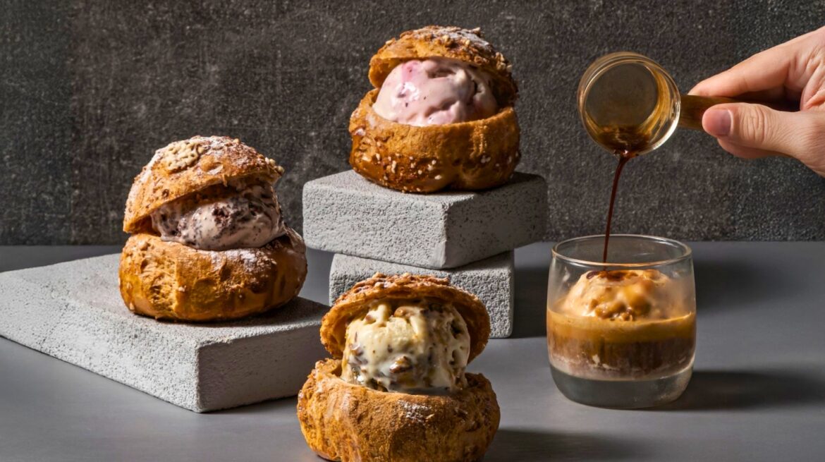 These Messina Gelato-Stuffed Cream Puffs Come In Flavours Like Pistachio Praline And More