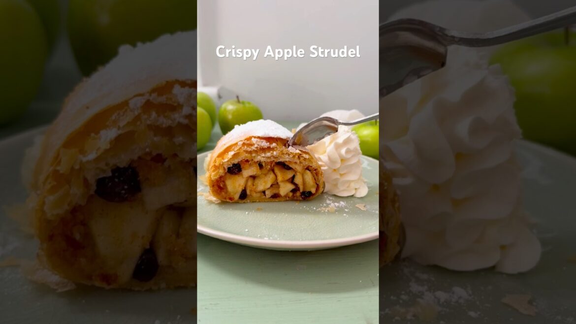 Apple Strudel - Super Crispy Pastry! @notquitenigella  #recipe #apples