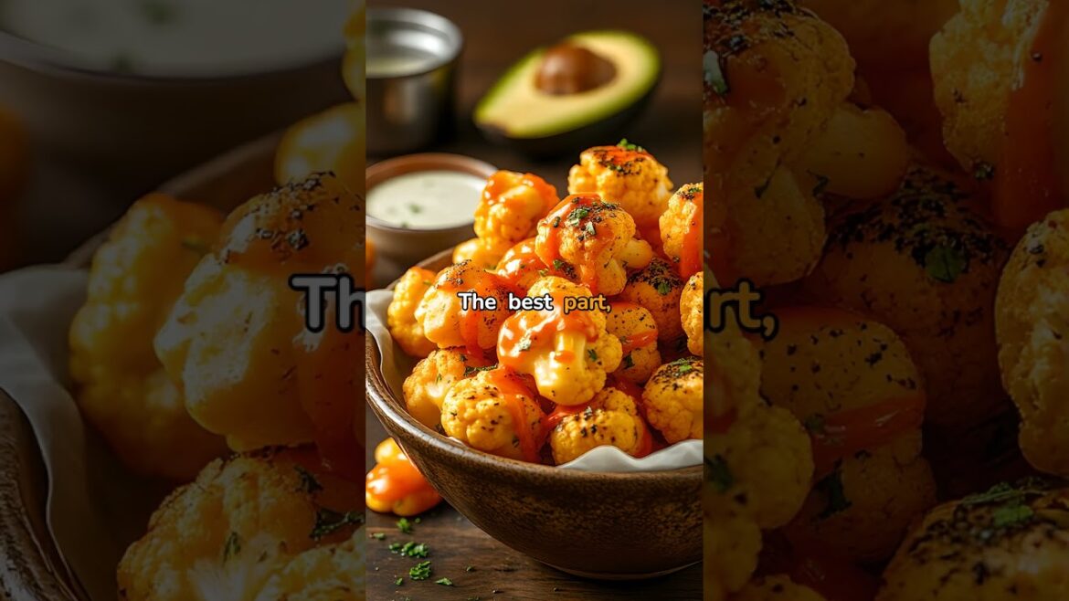 These Vegan Buffalo Cauliflower Bites Will Blow Your Mind! #airfryer #recipe