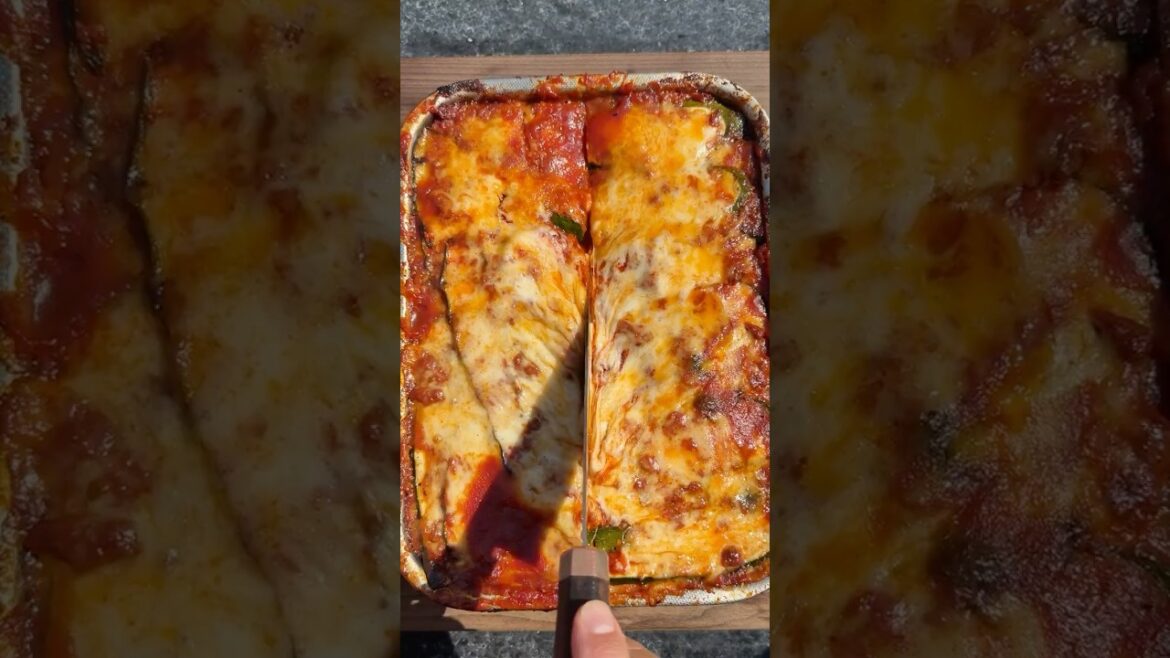 Zucchini and Eggplant Lasagna #shorts #healthyfood #lasagna