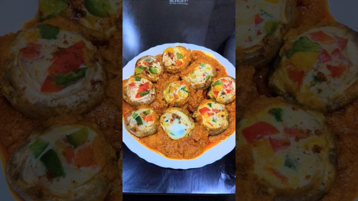 Egg stuffed mushroom gravy recipe #shorts #trending #mushroom #new#recipe #tasty #easy #viral