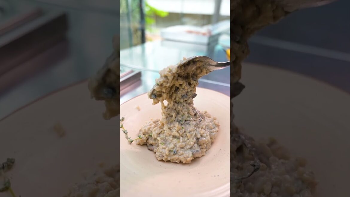 From pan to plate – watch the creamy goodness of our Mushroom Risotto come alive in every stir. From pan to plate – watch the creamy goodness of our Mushroom Risotto come alive in every stir.