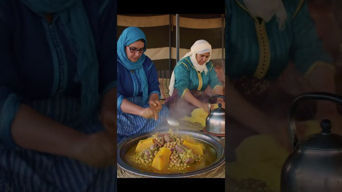 Couscous with Lamb and Vegetables in a Desert Camp Morocco #cooking Couscous with Lamb and Vegetables in a Desert Camp Morocco #cooking