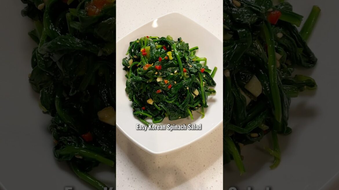 Easy Korean Spinach Salad #spinach #spinachsalad #koreanrecipe