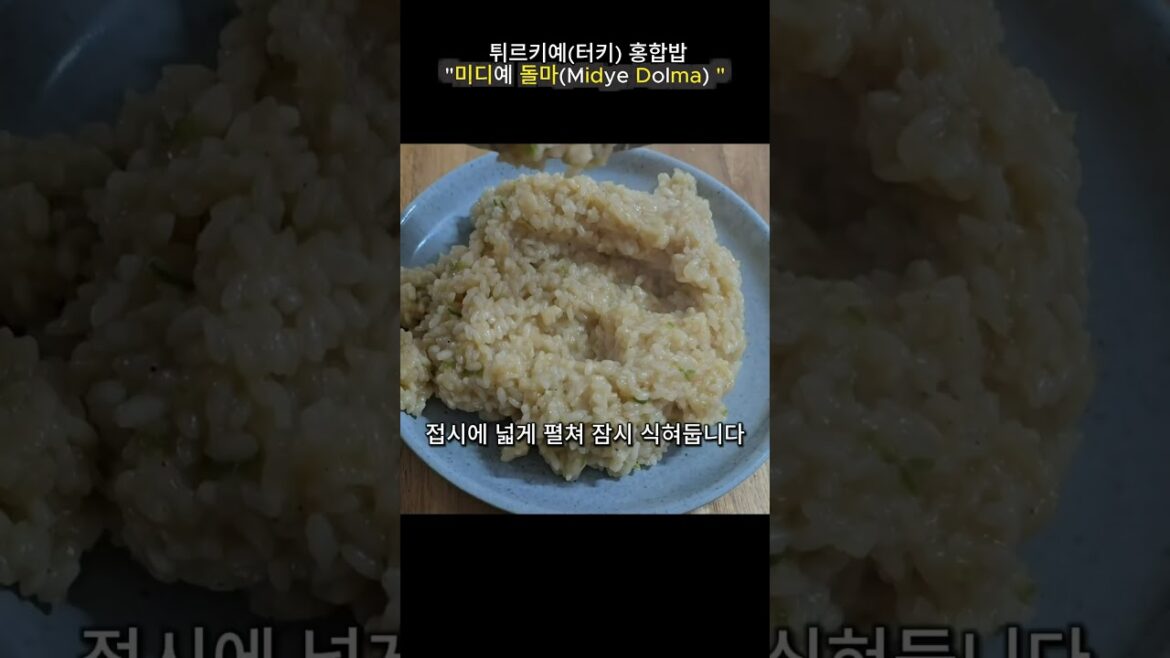 튀르키예(터키) 홍합밥 |"미디예 돌마(Midye Dolma) "#미디예돌마#MidyeDolma#홍합밥#터키음식