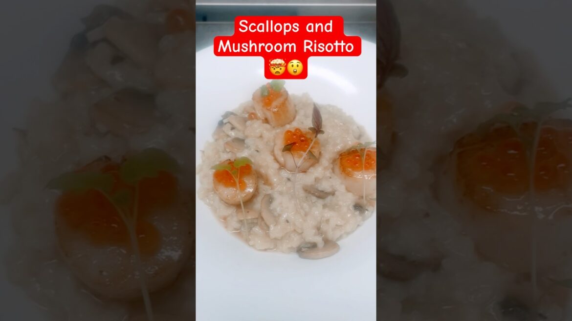 Scallops and Mushroom Risotto #shorts