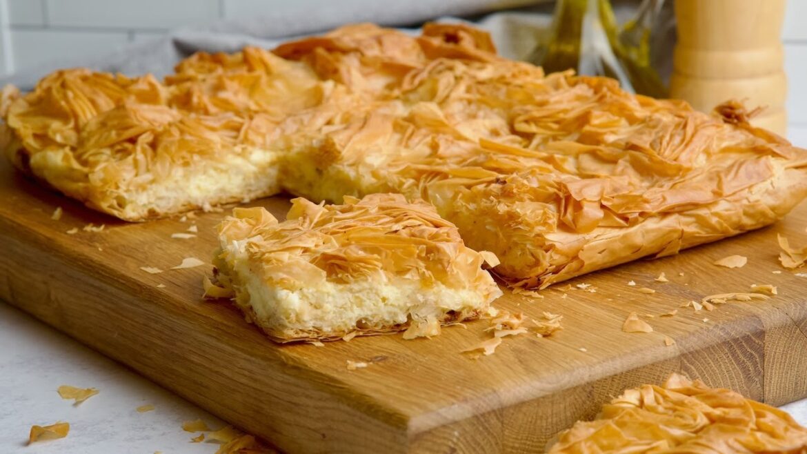 Greek Easy Cheese Pie With Phyllo (Patsavouropita)