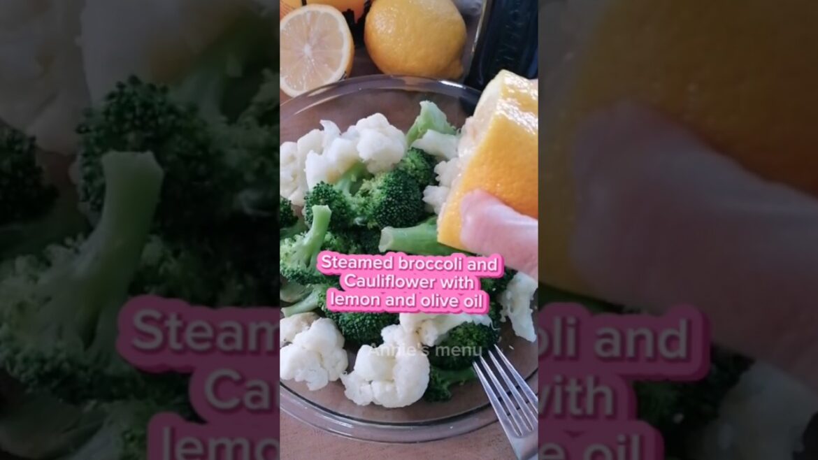 Steamed broccoli and Cauliflower with lemon and olive oil #food #gooddiet #easyrecipe