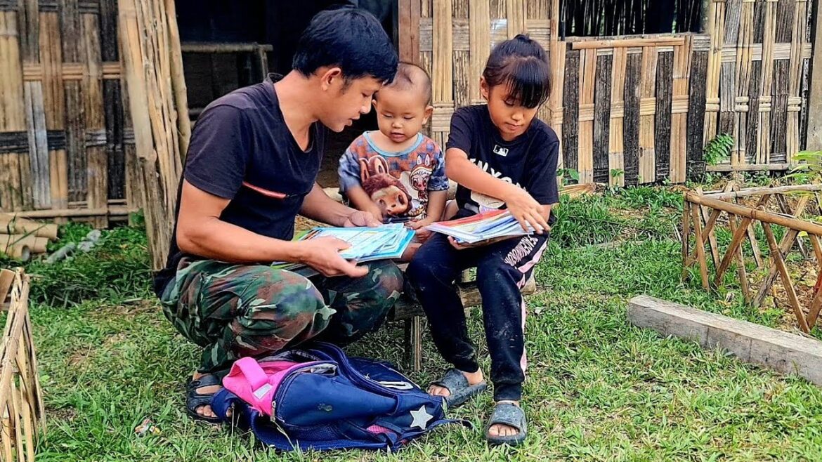 The vegetable garden is cultivated by a small family - Tu Chi has new books when going to school