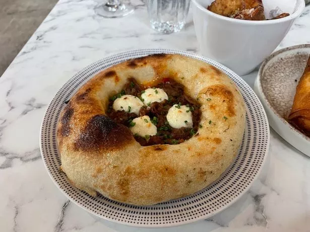 The flatbread with lamb shoulder