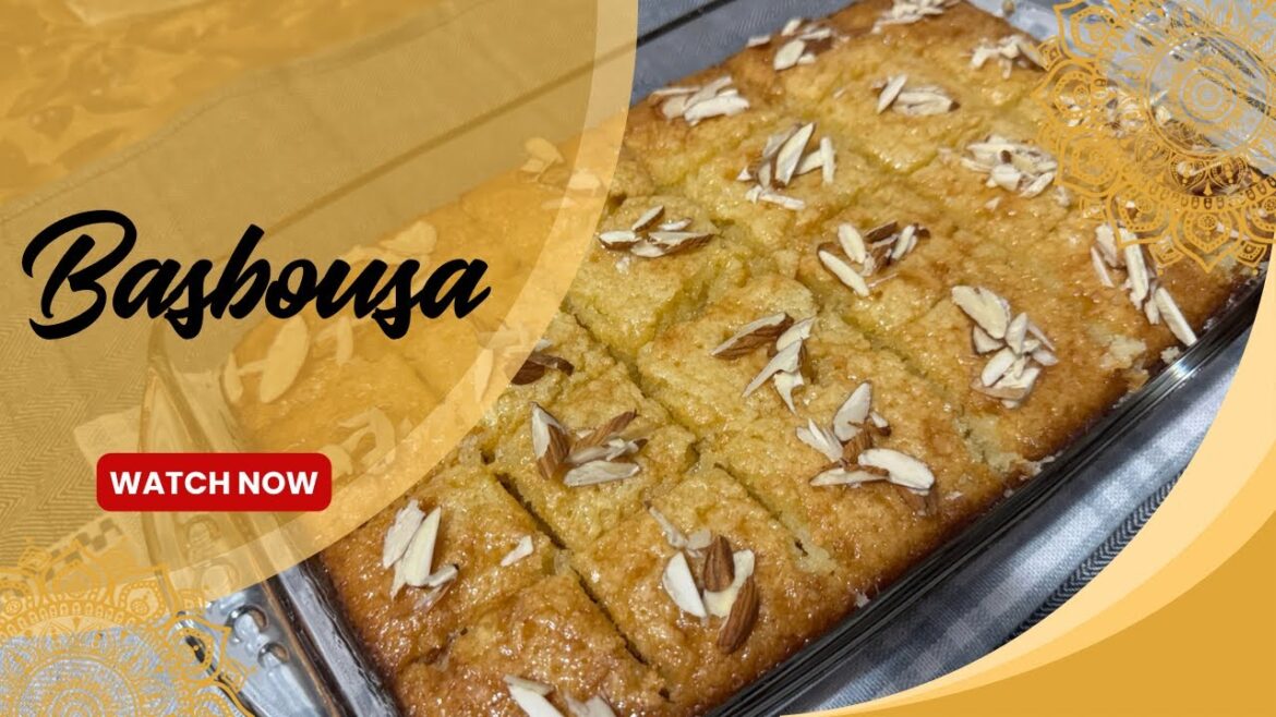 Basbousa Recipe | Authentic Arabic Semolina Cake Easy & Delicious |Suje Cake |Basbousa with coconut