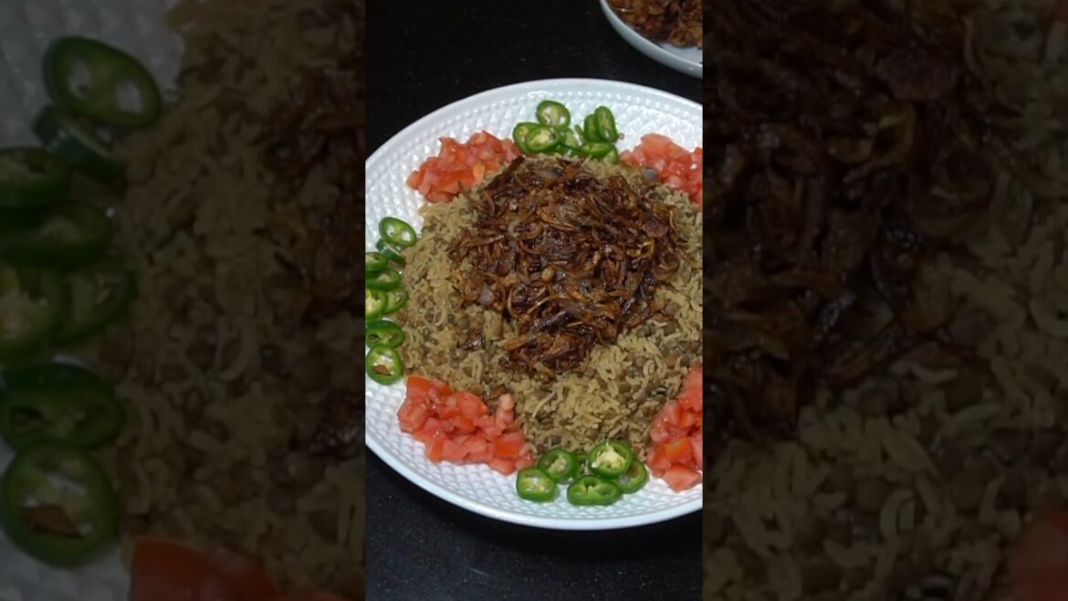 Simple Lentil and Rice Mujaddara Recipe  #food #cookingideas #cooking #arabic  #recipe