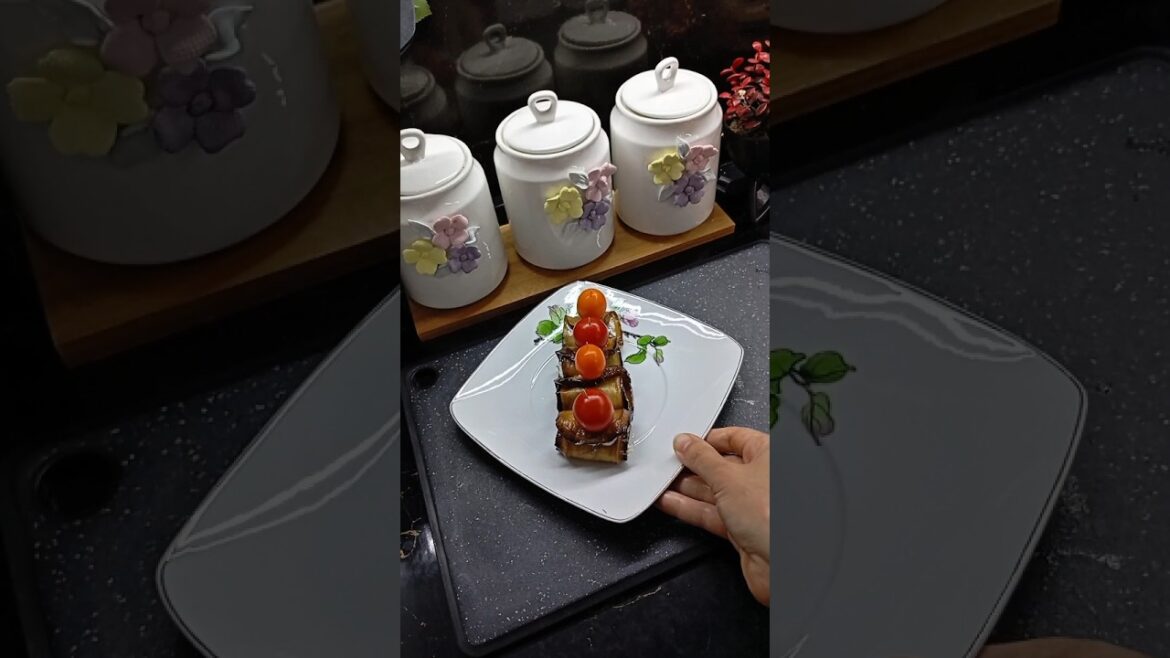 Crispy Eggplant Rolls with Creamy Herb Filling | Viral Mediterranean Appetizer