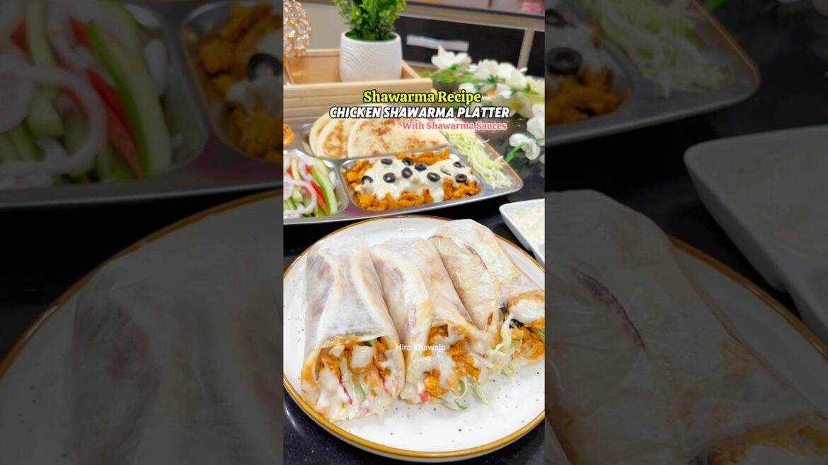 Chicken Shawarma Platter Recipe  #shawarmarecipe  #shawarma #shorts #newrecipe