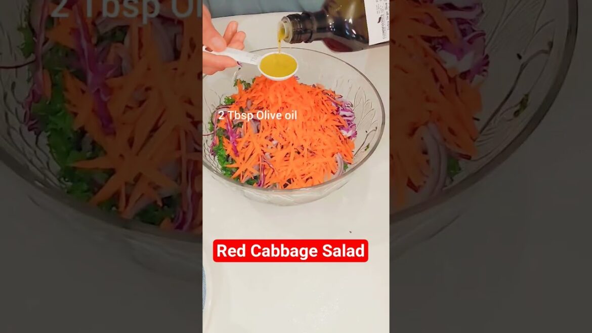 How to Make Red Cabbage Salad #salad #healthyfood #shorts