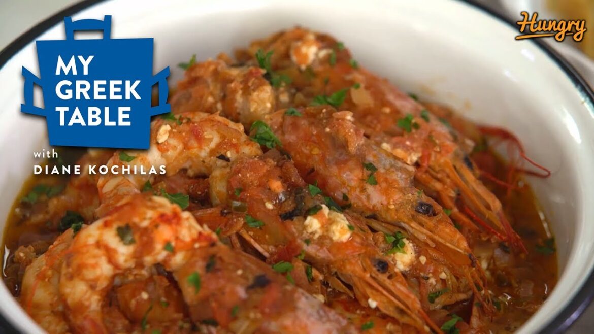 Shrimp Saganaki Recipe | My Greek Table with Diane Kochilas