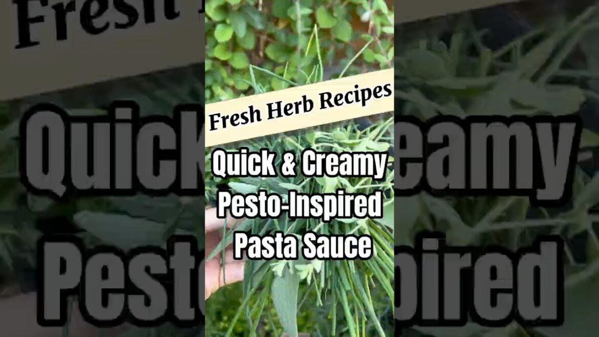 Too many fresh herbs in your garden? Turn them into this pesto-inspired sauce in minutes!  #recipe