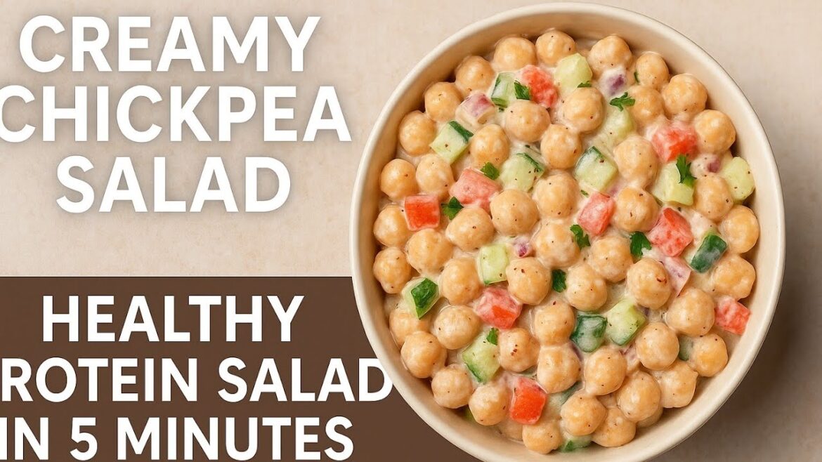 5 mins Creamy Chana Salad | Easy Weight Loss Salad Recipe