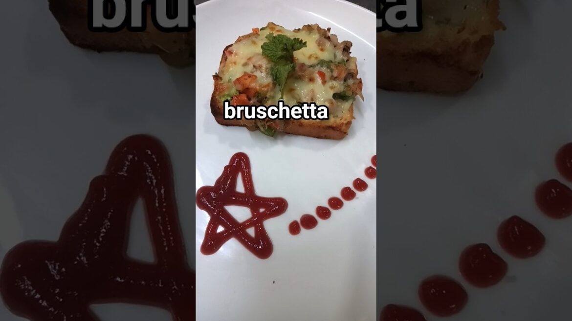 Veg Cheese Bruschetta | Bruschetta || restaurant style veg bruschetta #ytshorts