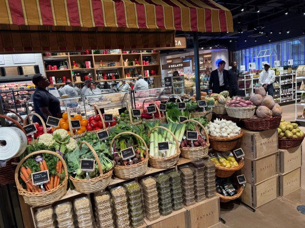 A glimpse of a tiny portion of the huge marketplace at Eataly, King of Prussia Mall (PEG DEGRASSA - DAILY TIMES)