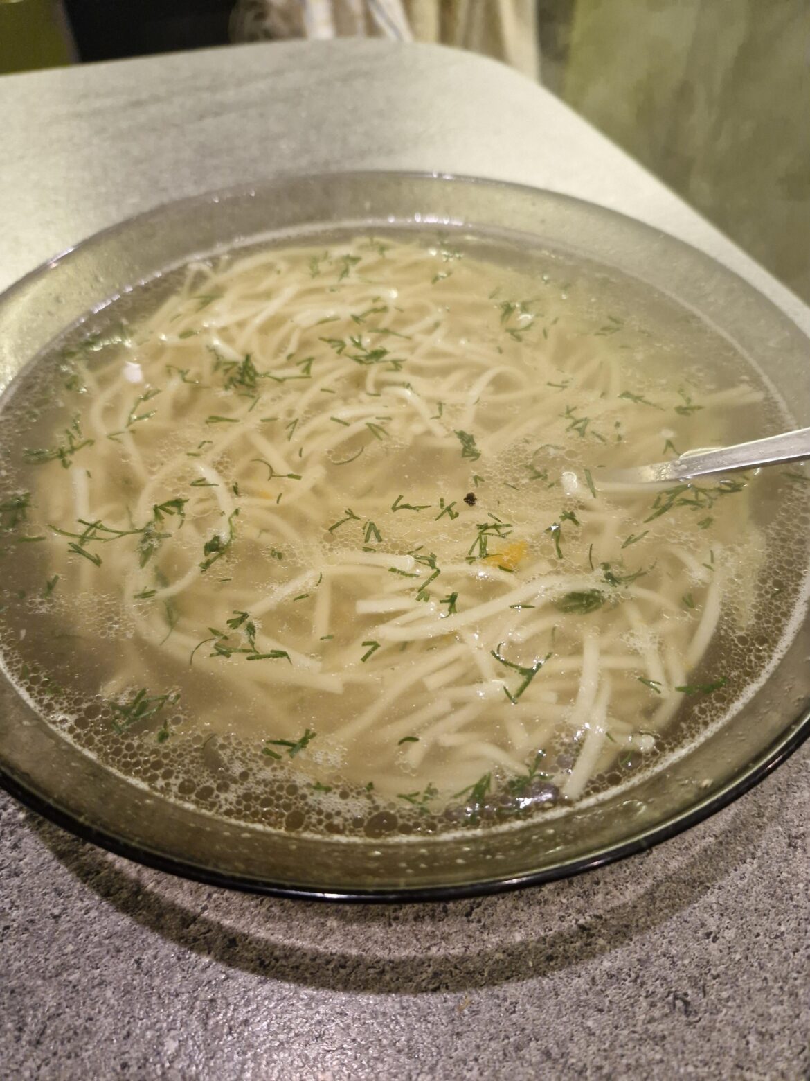 Rosół with dill, a hearty meal on a cold day