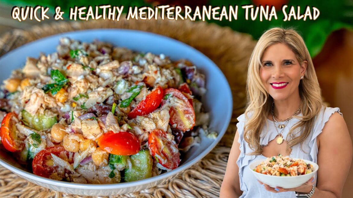 Quick & Healthy Mediterranean Tuna Salad Feta, Chickpeas & Flavor Burst!