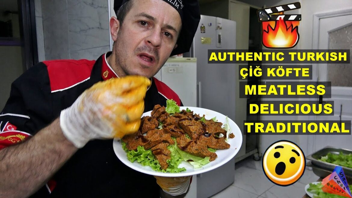 Authentic Meatless cig Kofte Recipe | Traditional Turkish Raw meatball Bulgur kofta Delight