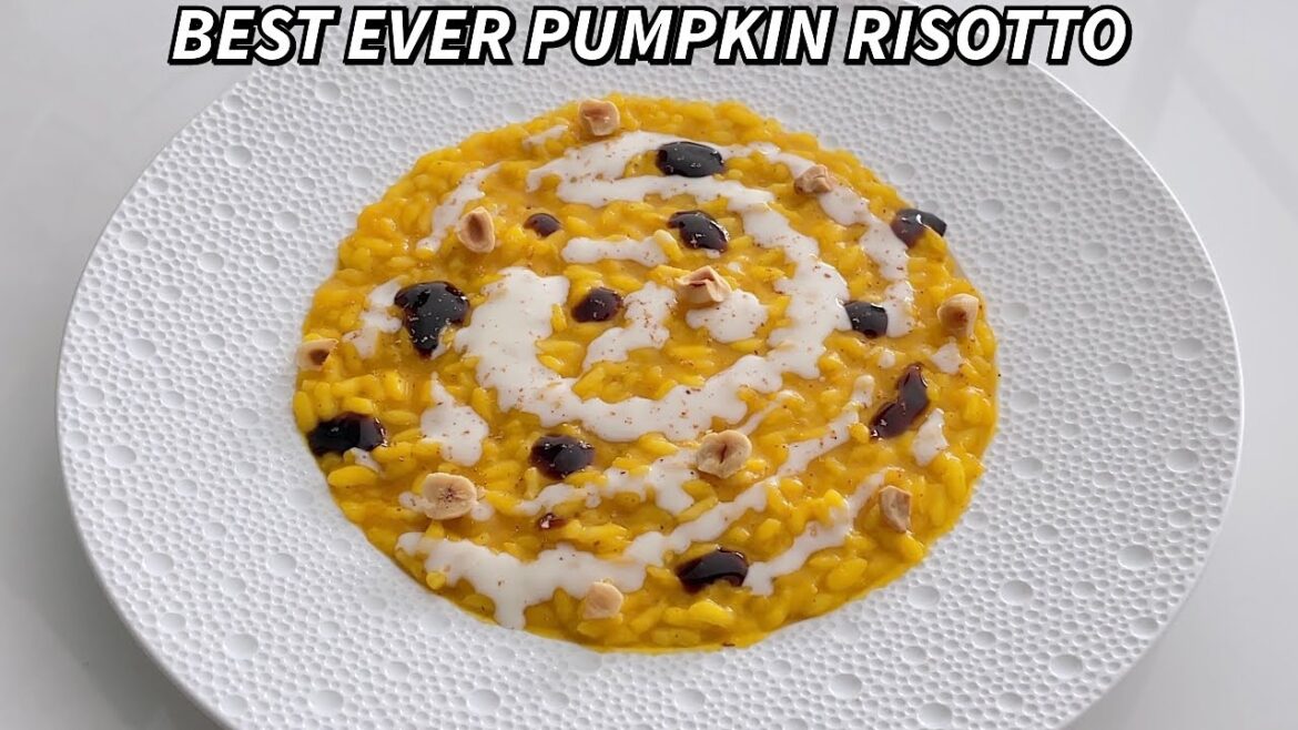 MICHELIN STAR Pumpkin Risotto w/ Parmesan Sauce & Aged Balsamic Vinegar – Fine Dining Italian Recipe MICHELIN STAR Pumpkin Risotto w/ Parmesan Sauce & Aged Balsamic Vinegar - Fine Dining Italian Recipe