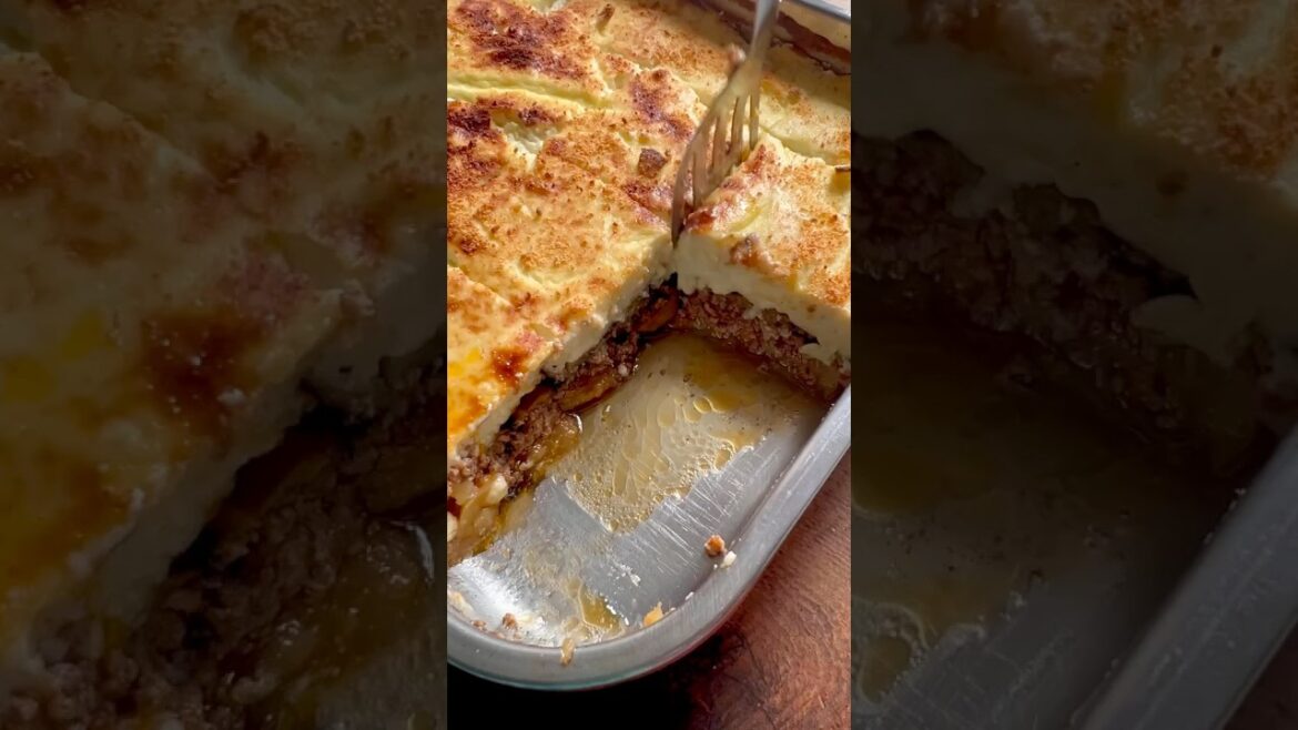 Moussaka  #cookingshorts #recipe #easyrecipe