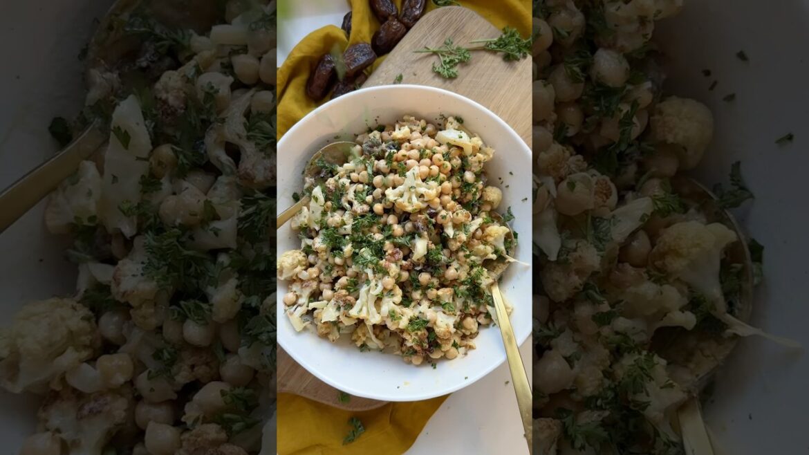 Roasted Cauliflower Chickpea Salad Recipe | Anti-Inflammatory & Plant-Based Roasted Cauliflower Chickpea Salad Recipe | Anti-Inflammatory & Plant-Based